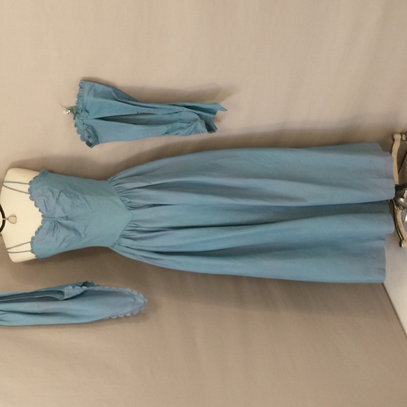 Prom Dress Ensemble Vintage Forties Fifties Arm Covers Gown & Shawl Charming Set